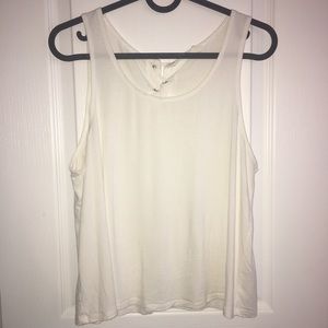 Garage lace up back tank top